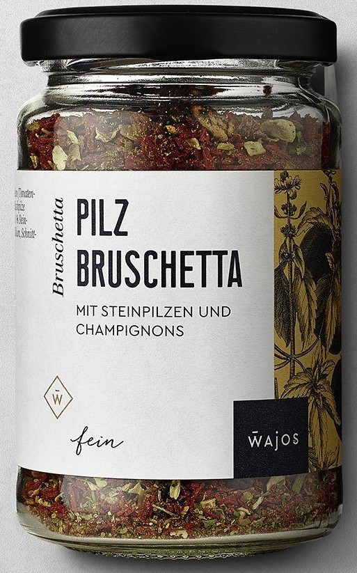 Pilz Bruschetta 75g – Würzmischung mit Steinpilzen und Champignons