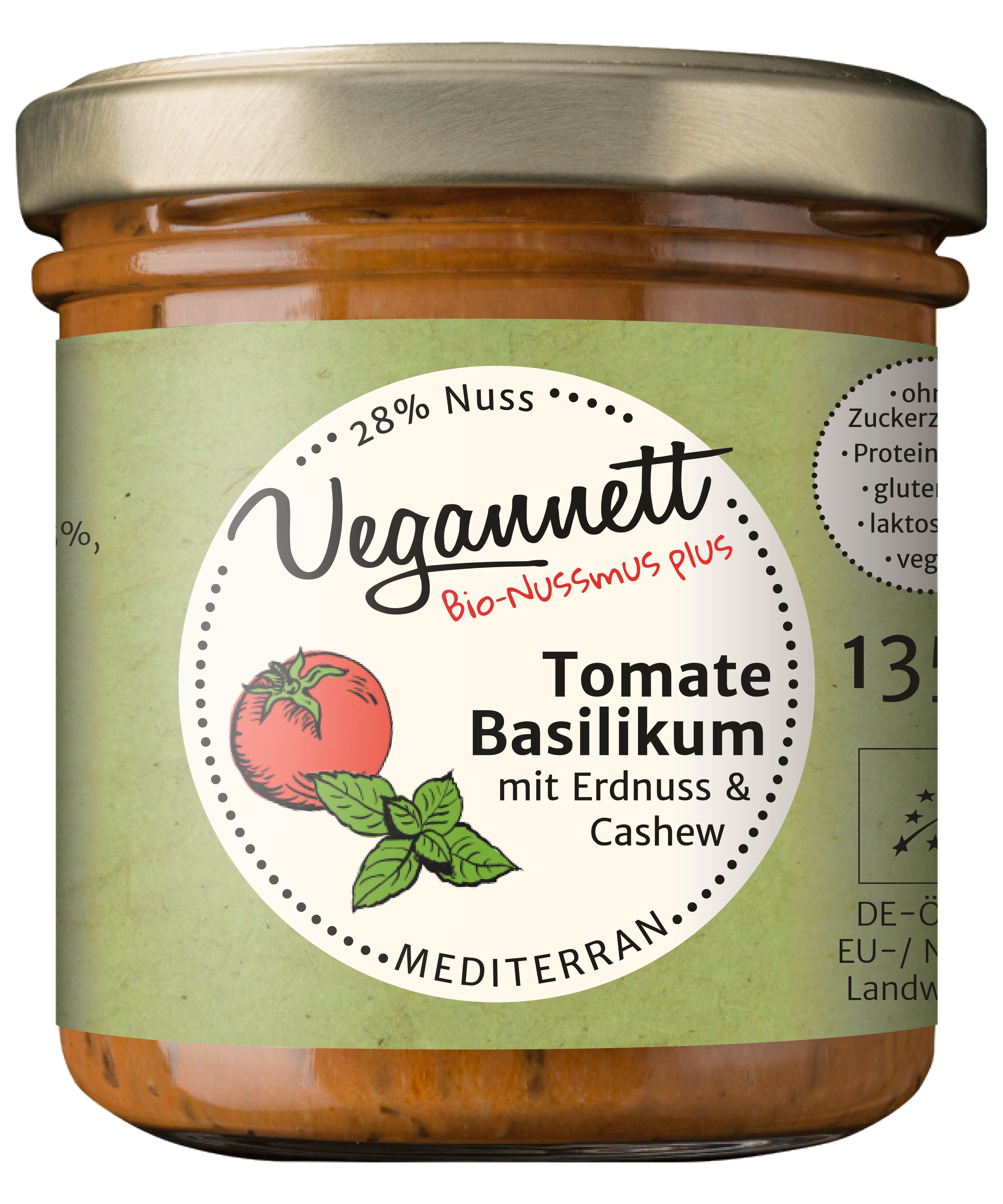 Tomate-Basilikum Veganer Brotaufstrich 135 g bio