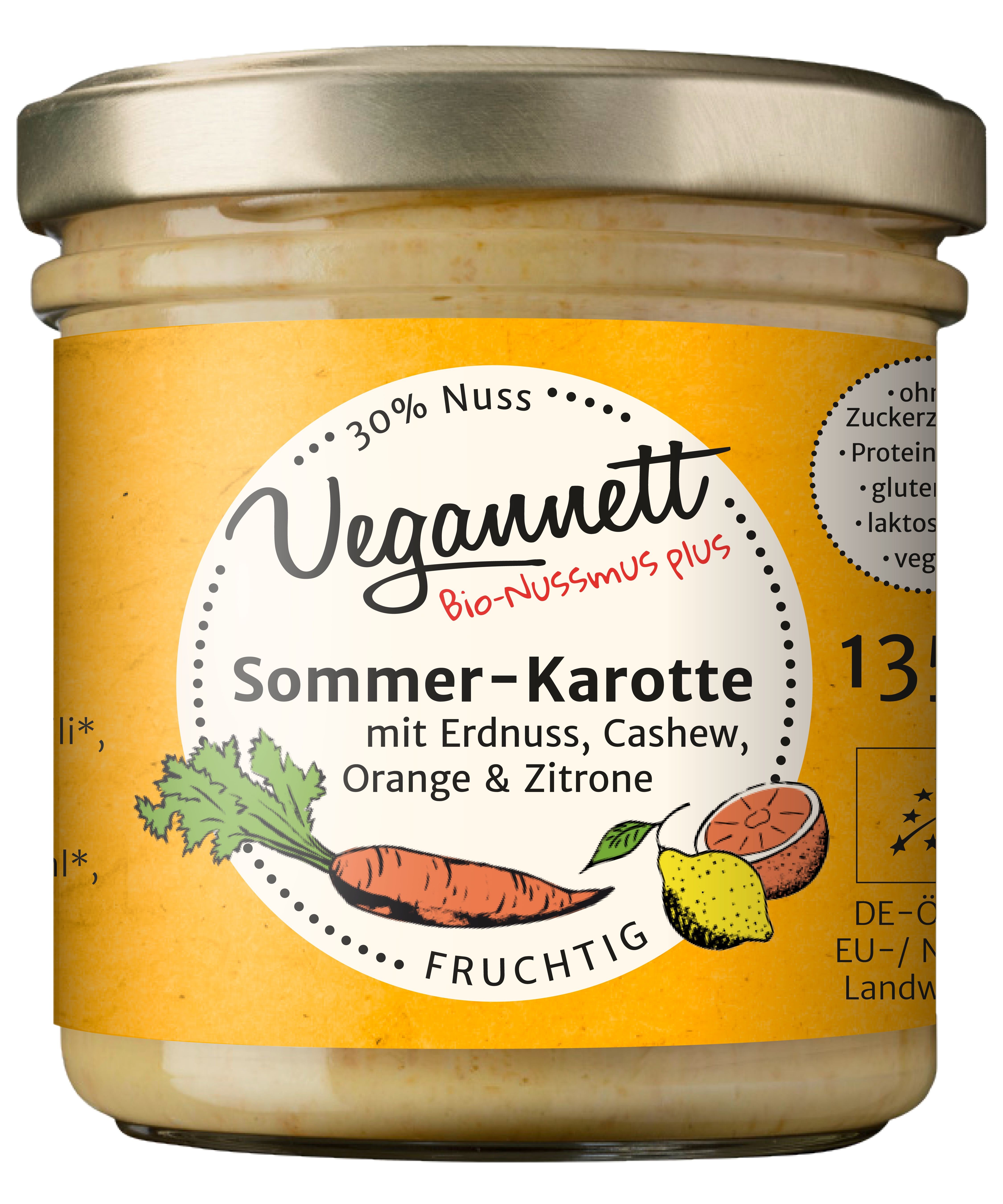 Sommer-Karotte Veganer Brotaufstrich 135 g bio