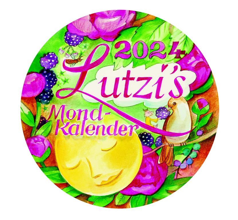 Lutzi's Mondkalender Rund 2024 mit Mondaufhänger